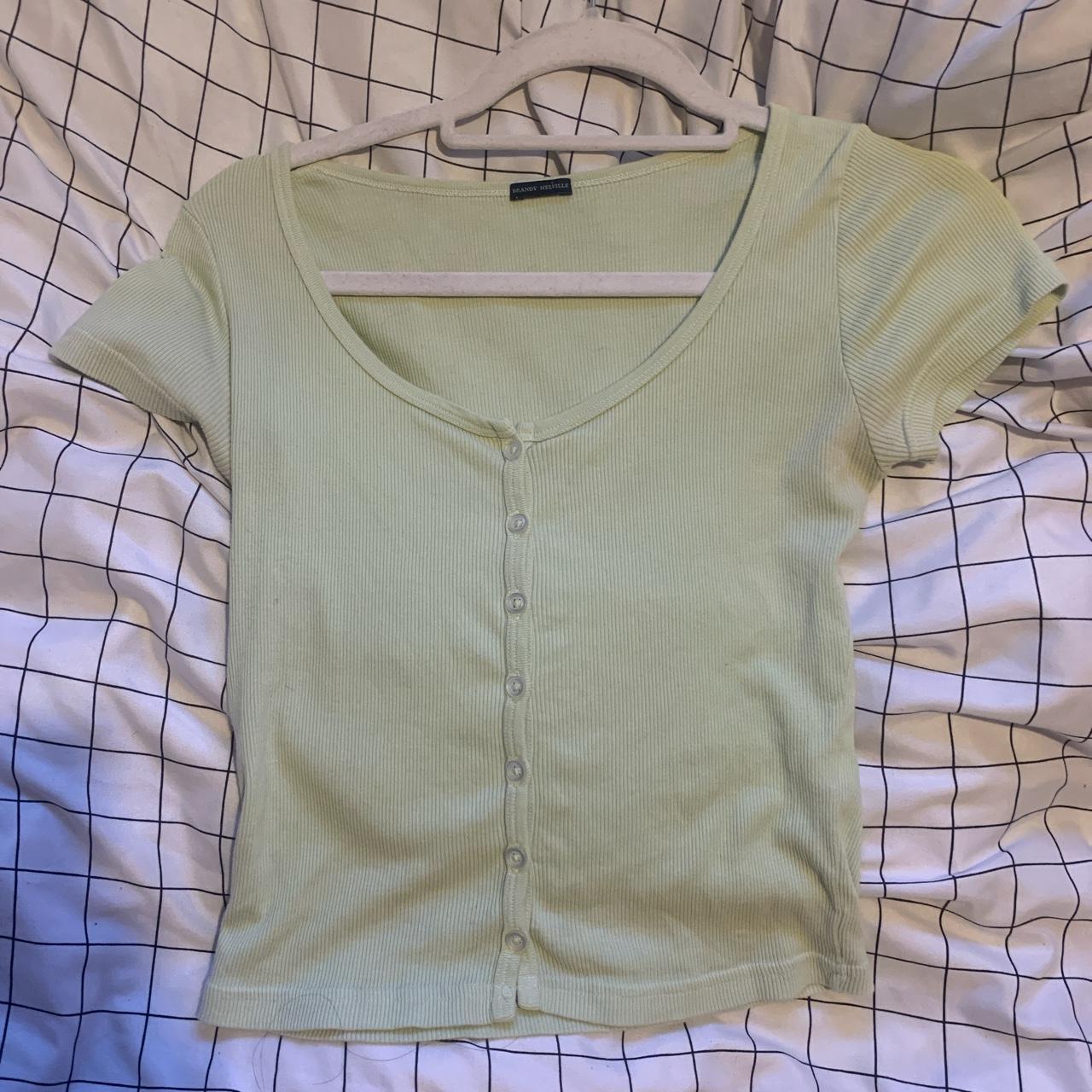 Brandy Melville green zelly top Depop