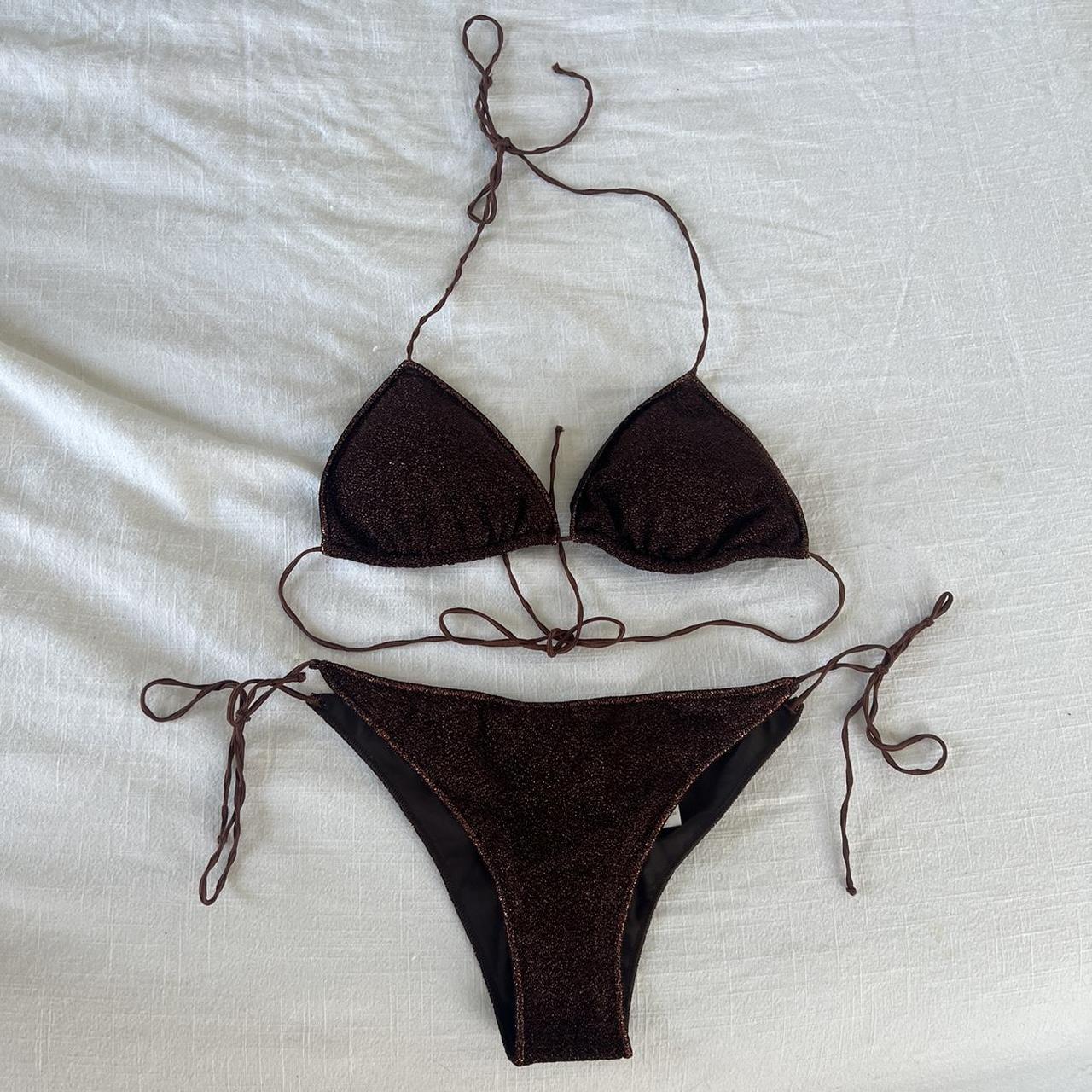Oseree brown glitter lumiere bikini Never worn No... Depop