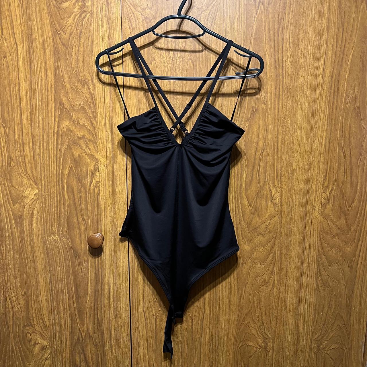 H&M Women's Black Bodysuit Depop