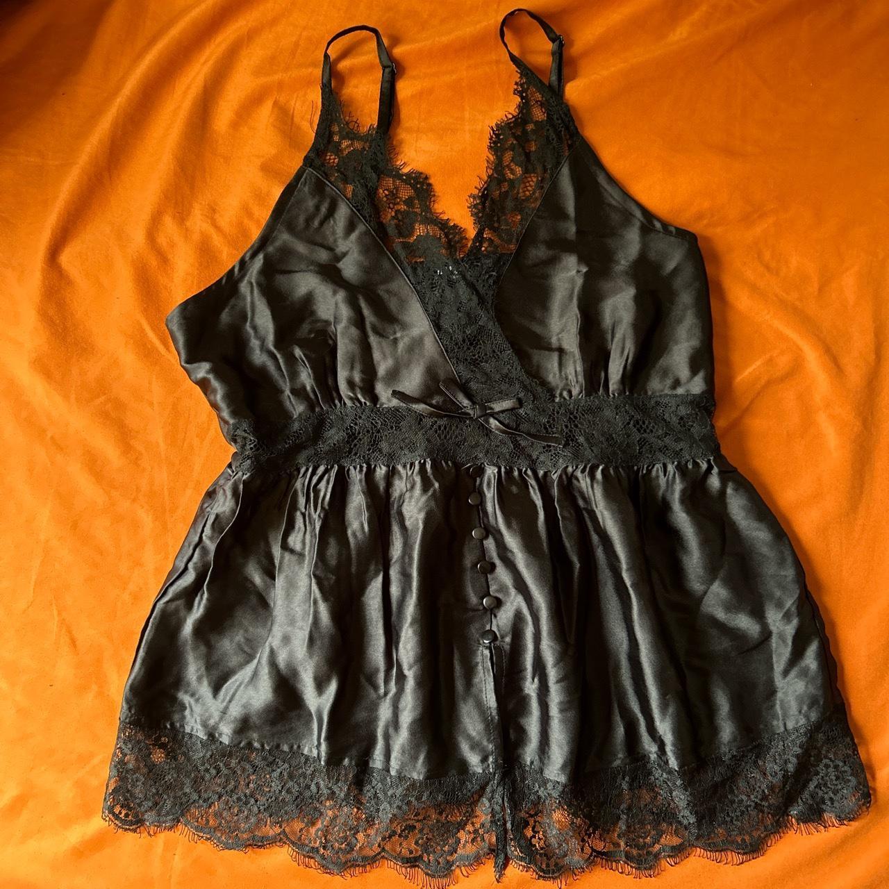 Disturbia Satin And Lace Babydoll Top Elasticized Depop