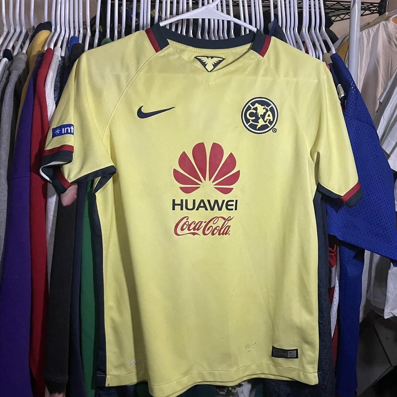Nike Club America Soccer Jersey 2015 Huawei size... - Depop