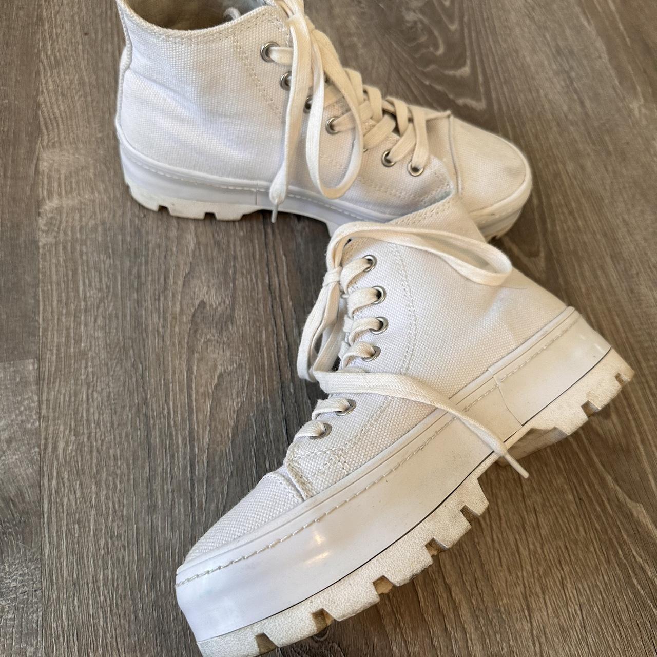 Madden girl white chunky platform sneakers / similar... - Depop