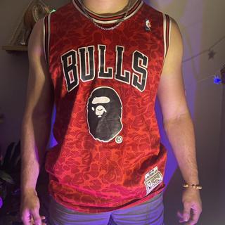 rare mitchell & ness bape bulls jersey ❣️❣️ bought... - Depop