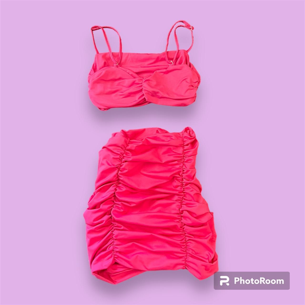 2 piece pink skirt set Depop