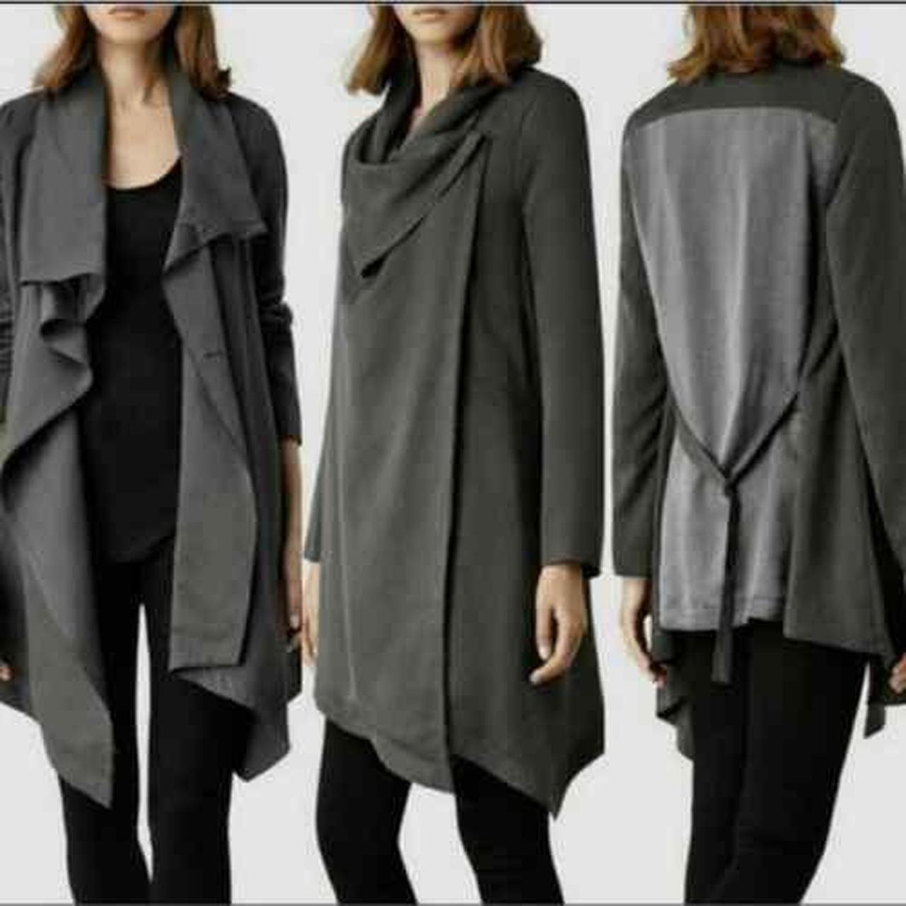 All Saints Women's Gray Hoxton Monument Coat