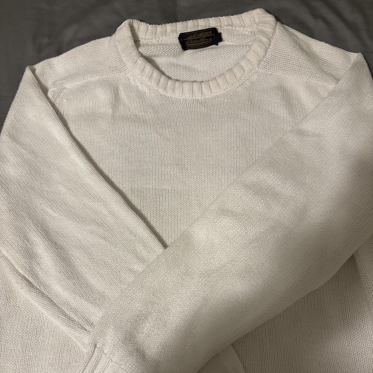 eddie bauer white sweater, very good quality 🤍 - Depop