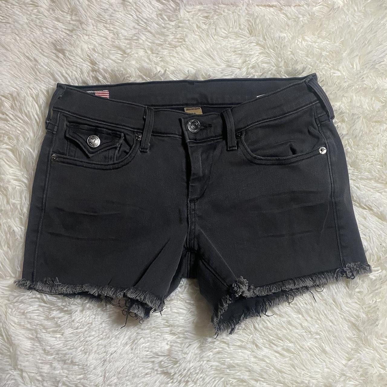 Black true religion shorts hot sale womens