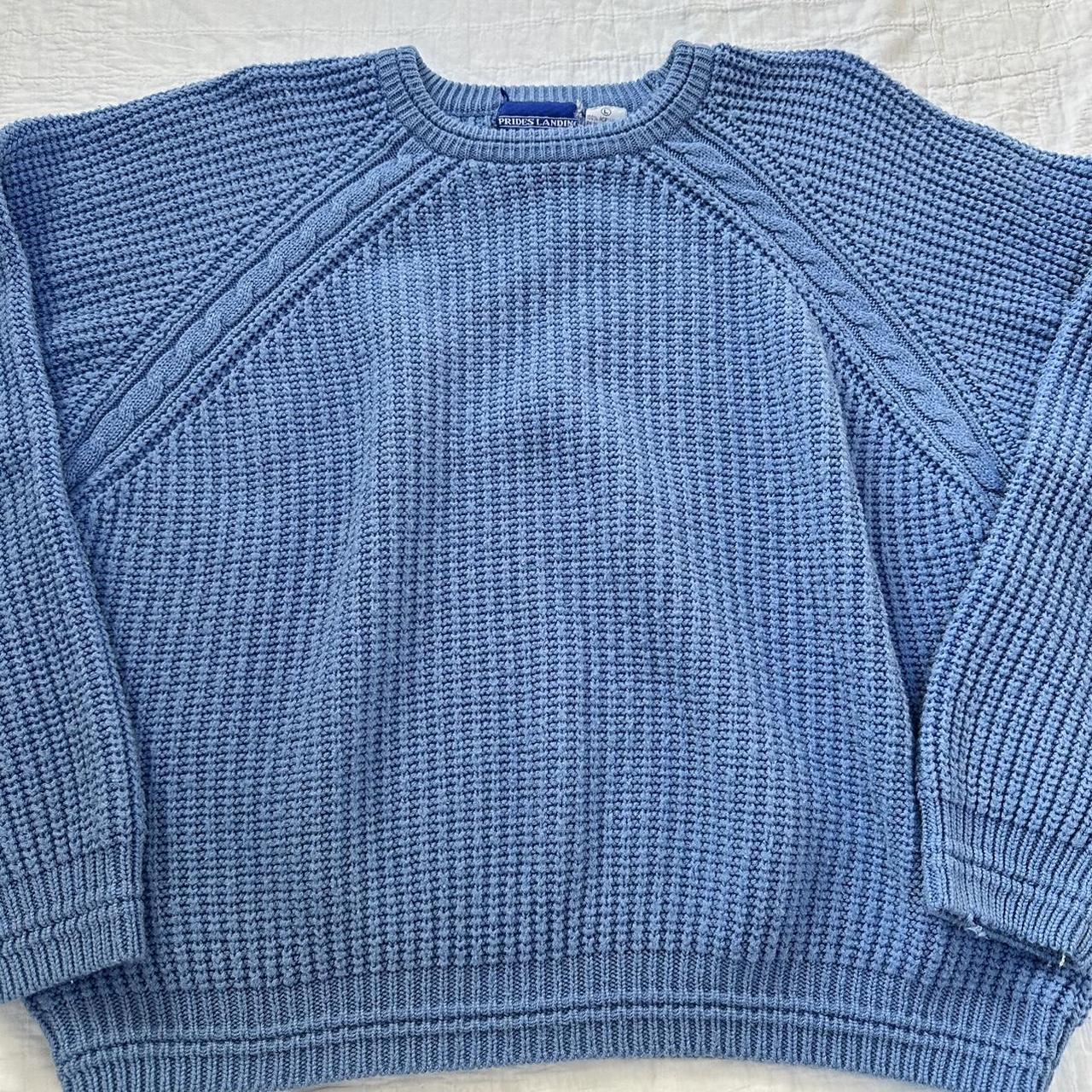 blue cable knit sweater periwinkle blue women’s... - Depop