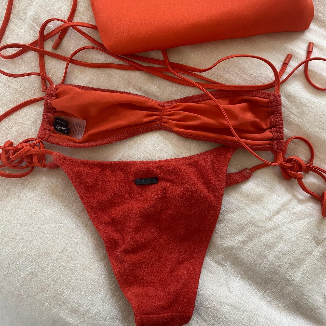 Triangl terry cloth bikini red size extra small