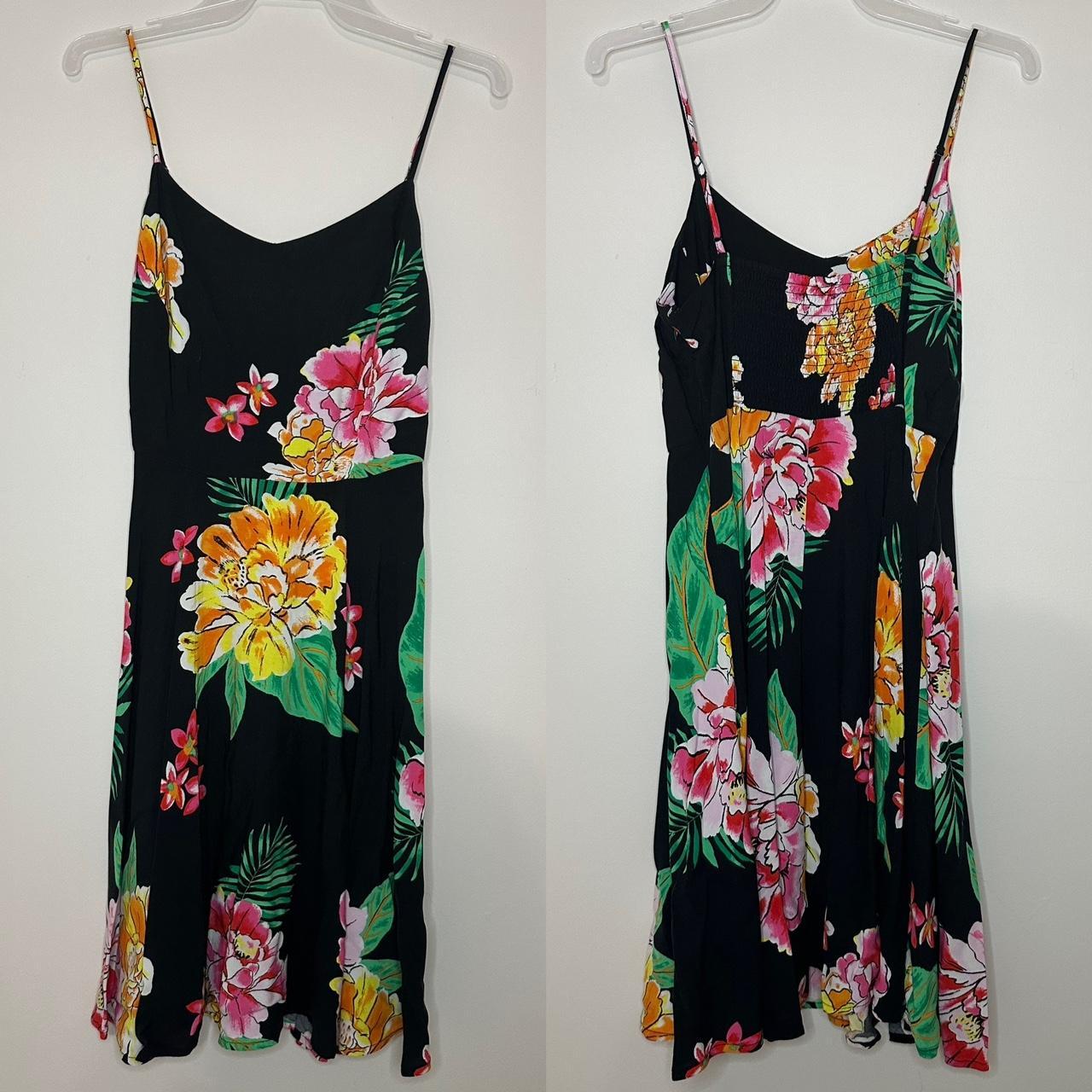 Old navy black floral on sale dress