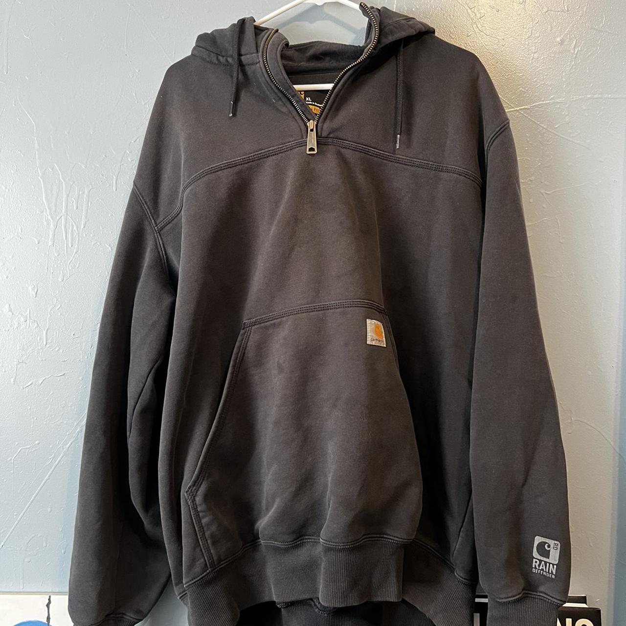 Carhartt Men's Black and Yellow Sweatshirt | Depop