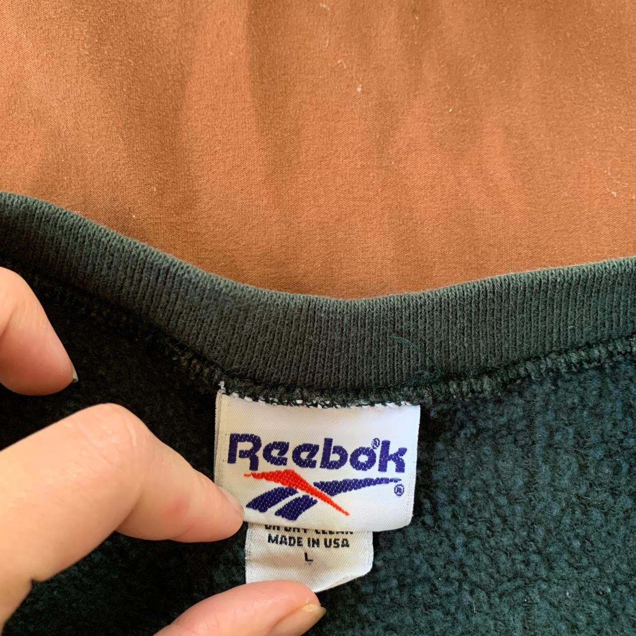 Vintage Reebok Mens Large Midnight Green - Depop