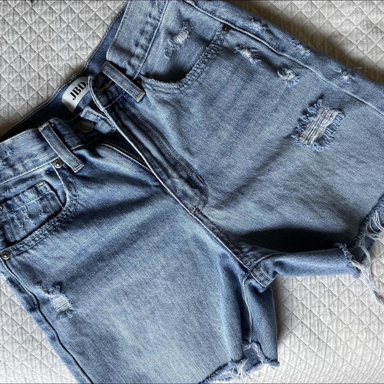 JBD Denim shorts high waisted fit, measures to... - Depop