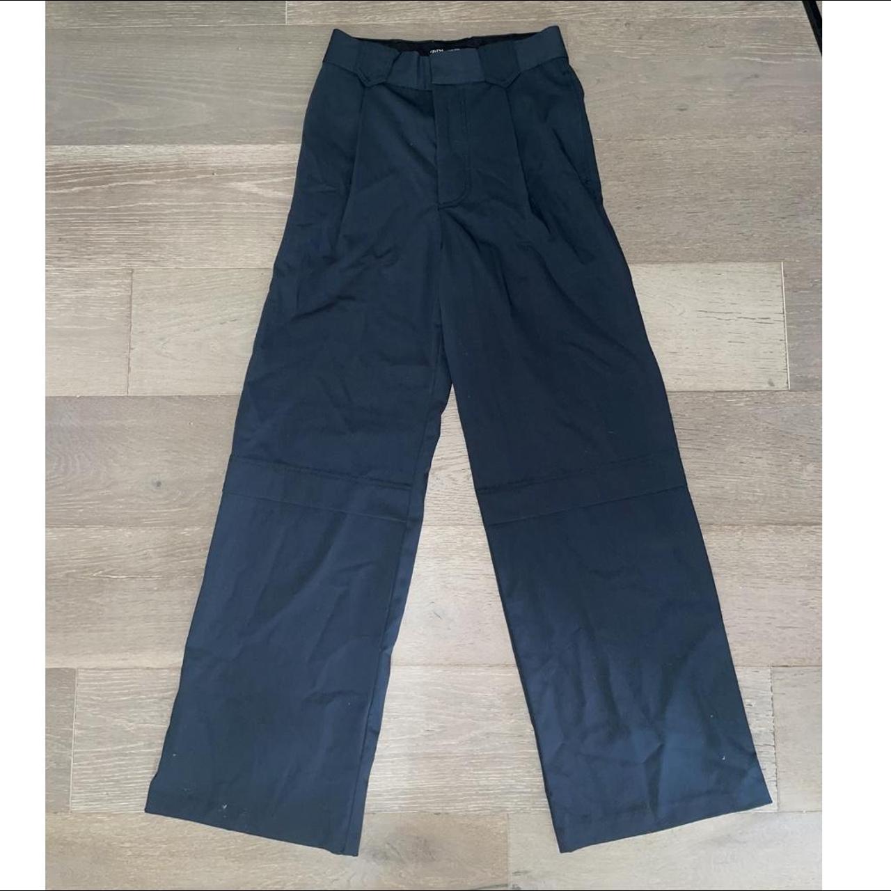 zara work pants in size extra small 🖤 super cool... Depop