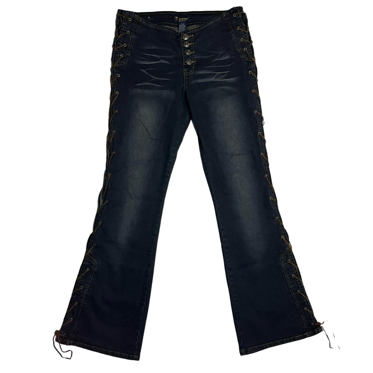 Vintage 90s Y2K flare pants (Size Small) Good - Depop