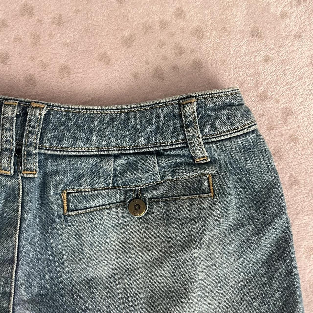 2000s micro shorts Vintage y2k light/medium wash... - Depop