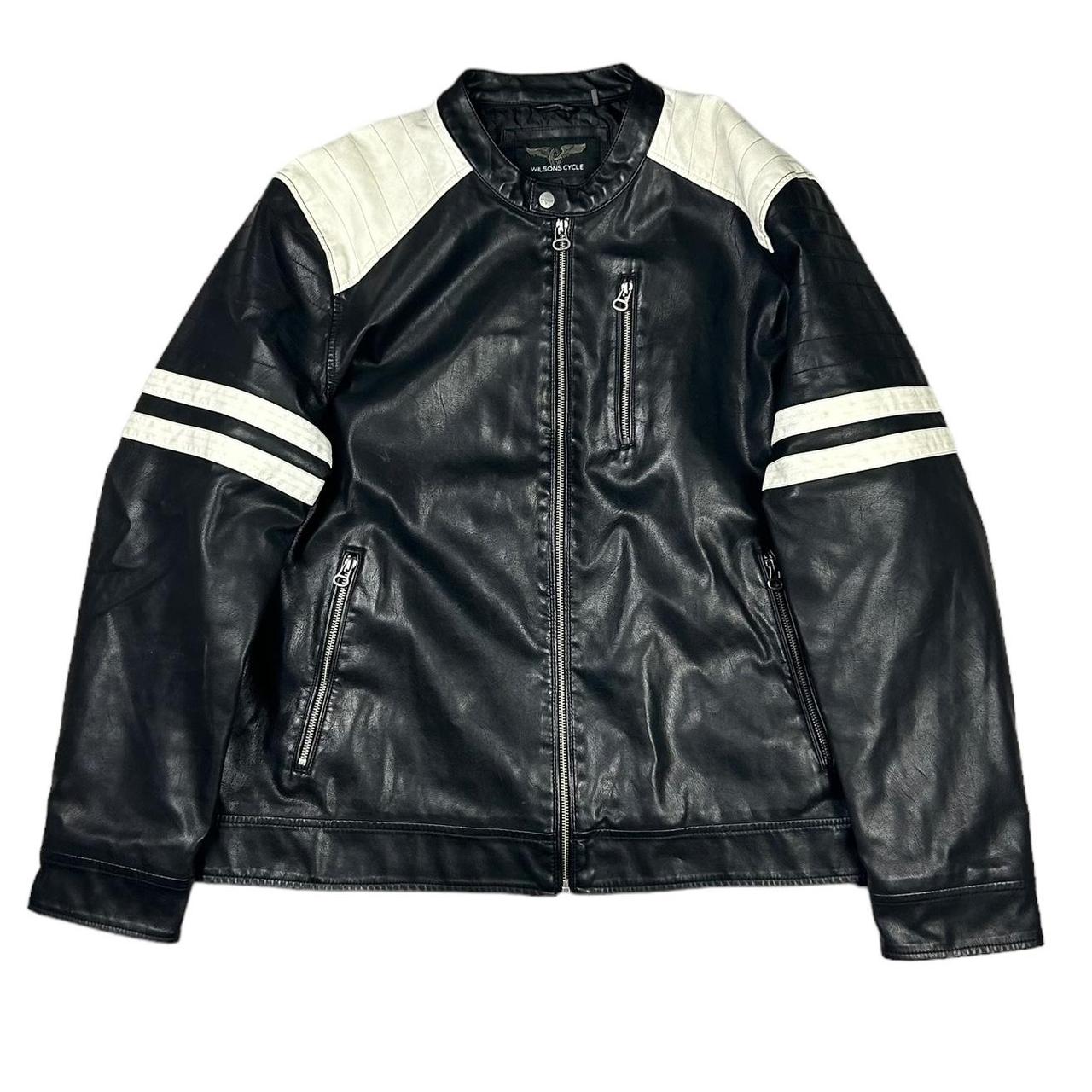 Early 2000s Archival Wilson’s Leather Striped Moto
