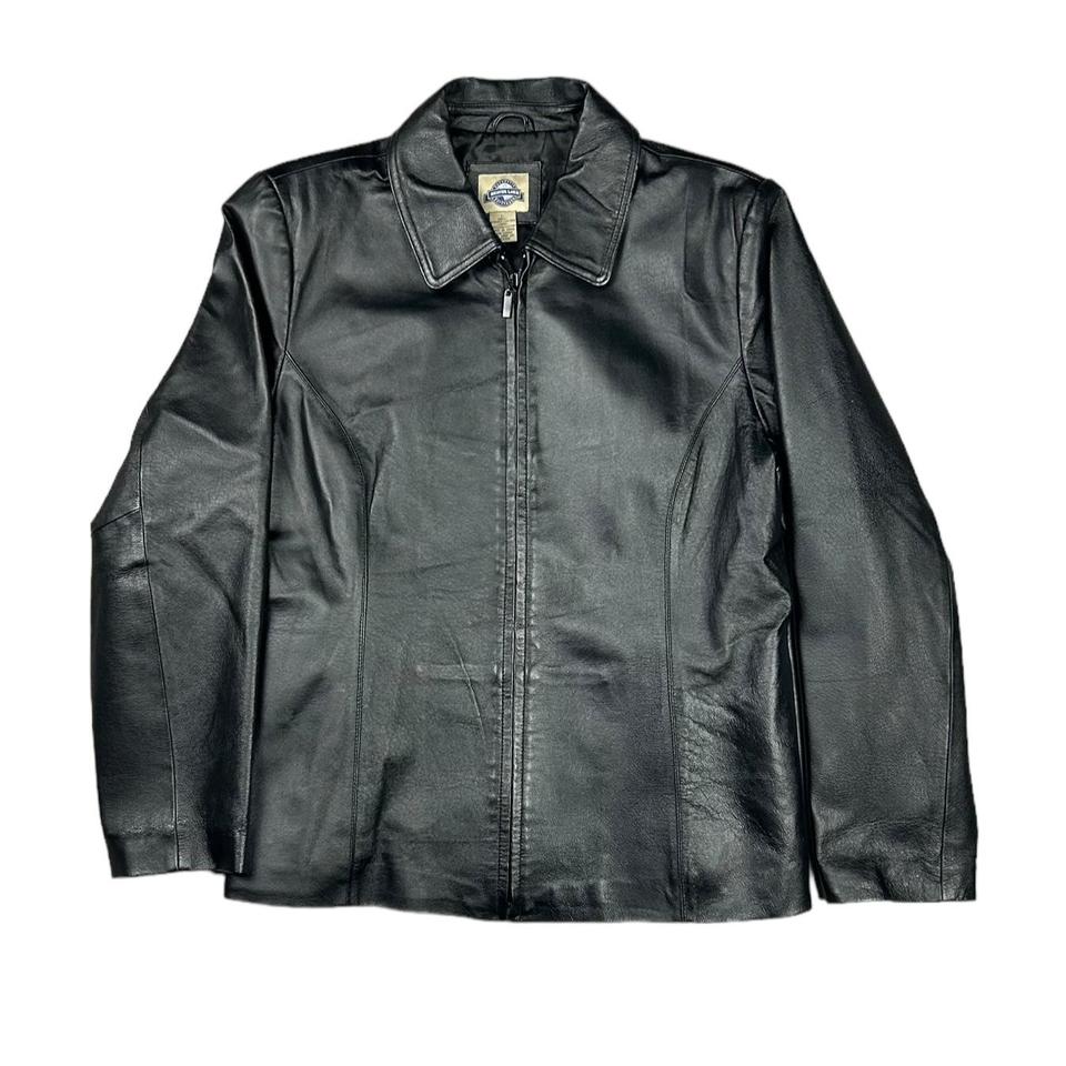 Archival 1990s Prada Style Mid-Length Leather Coat | Depop