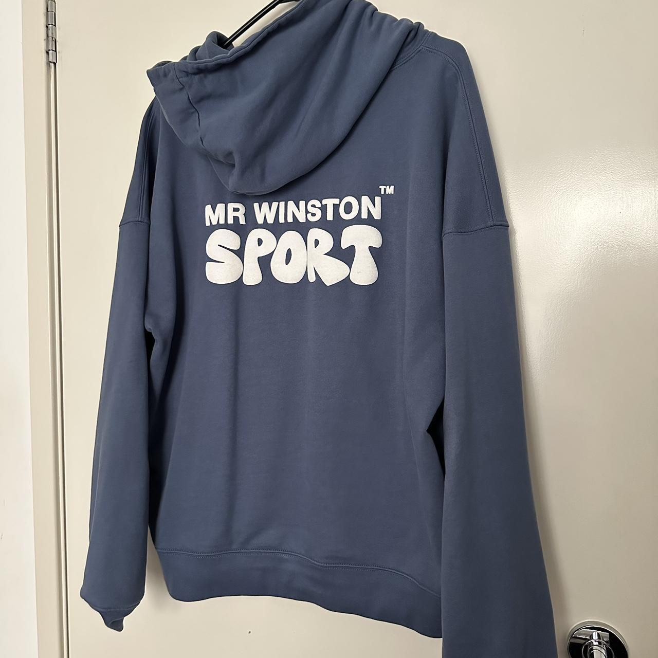 Mr. Winston slate puff hoodie M Willing to sell... Depop