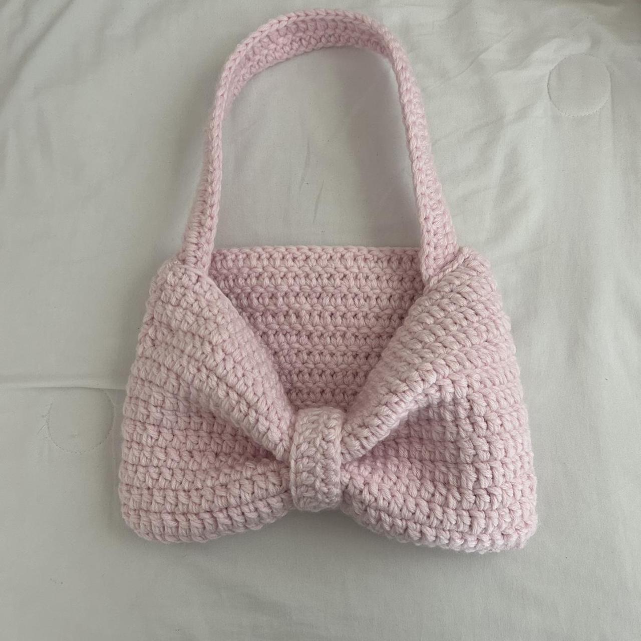Crochet bow bag!! Crocheted by me It’s super... - Depop