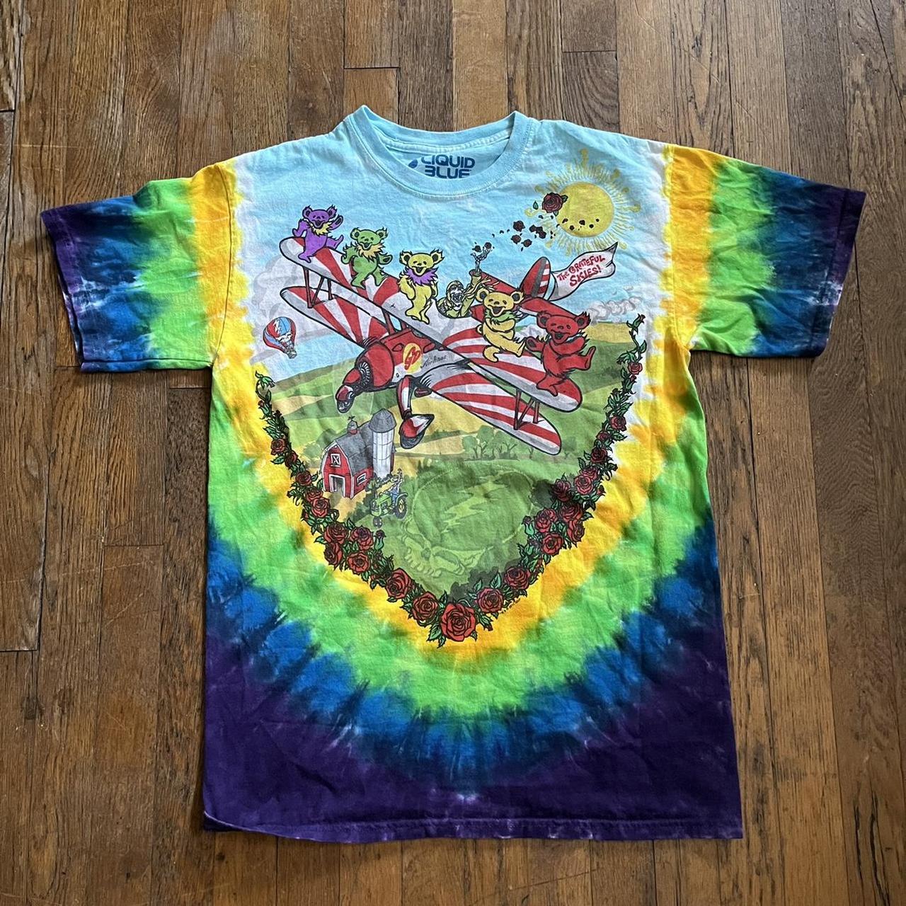 Bi-Plane Bears Tie-Dye T-Shirt