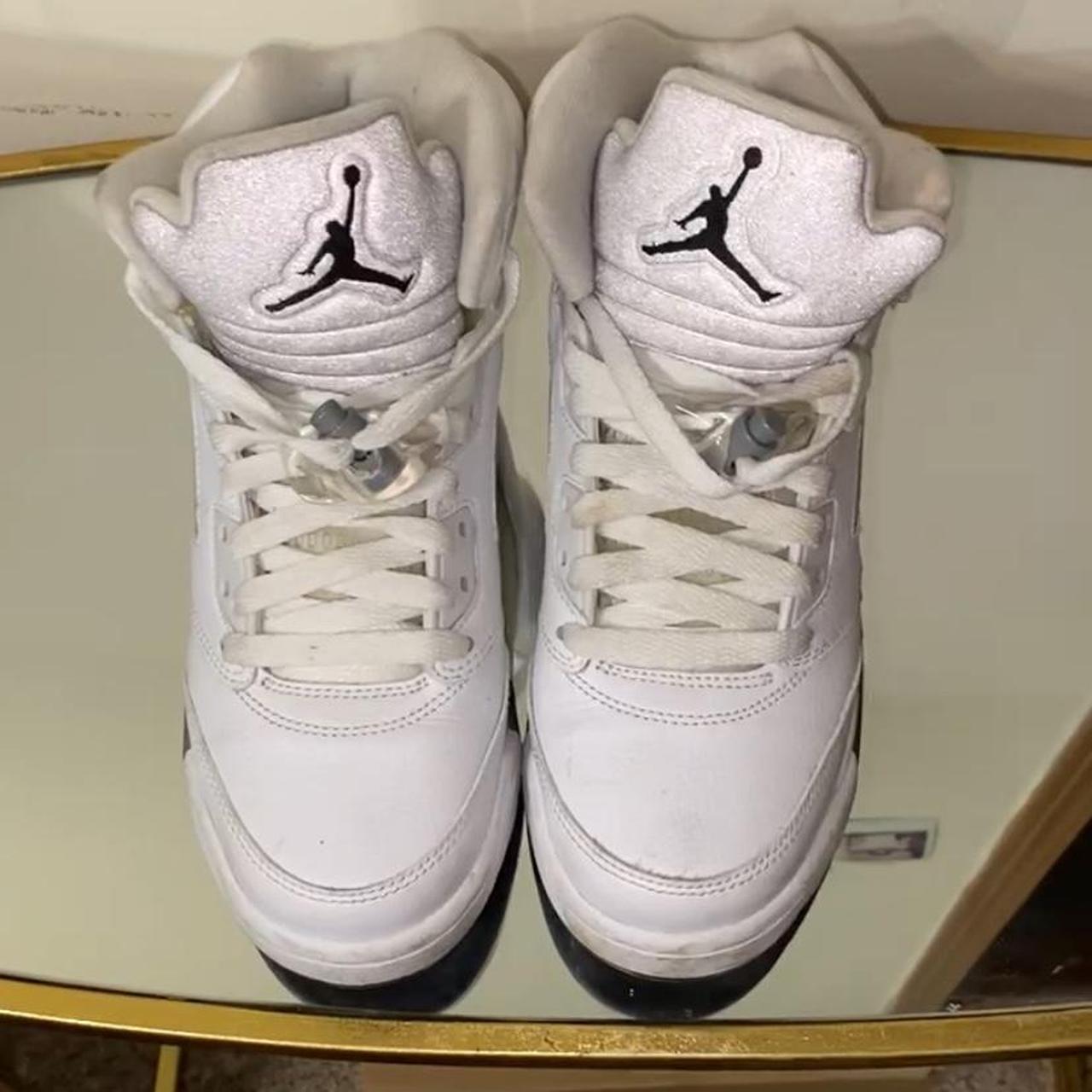 Jordan 5 All white sneaker in good condition. They... - Depop