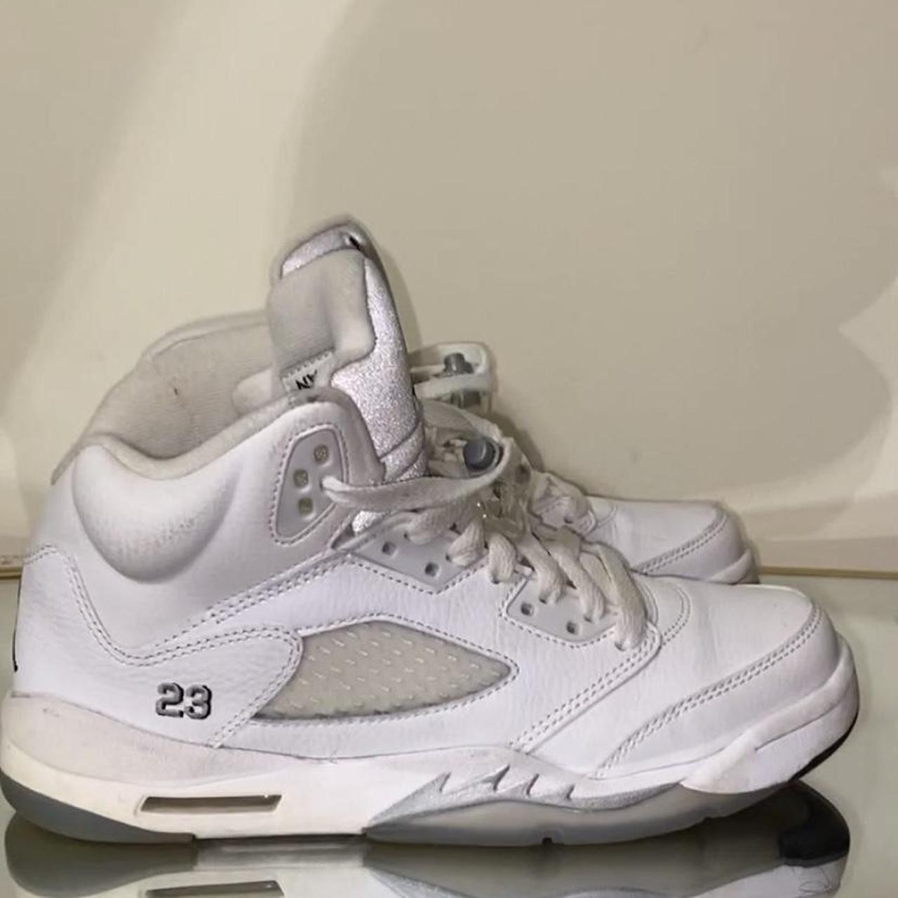 Jordan 5 All white sneaker in good condition. They... - Depop