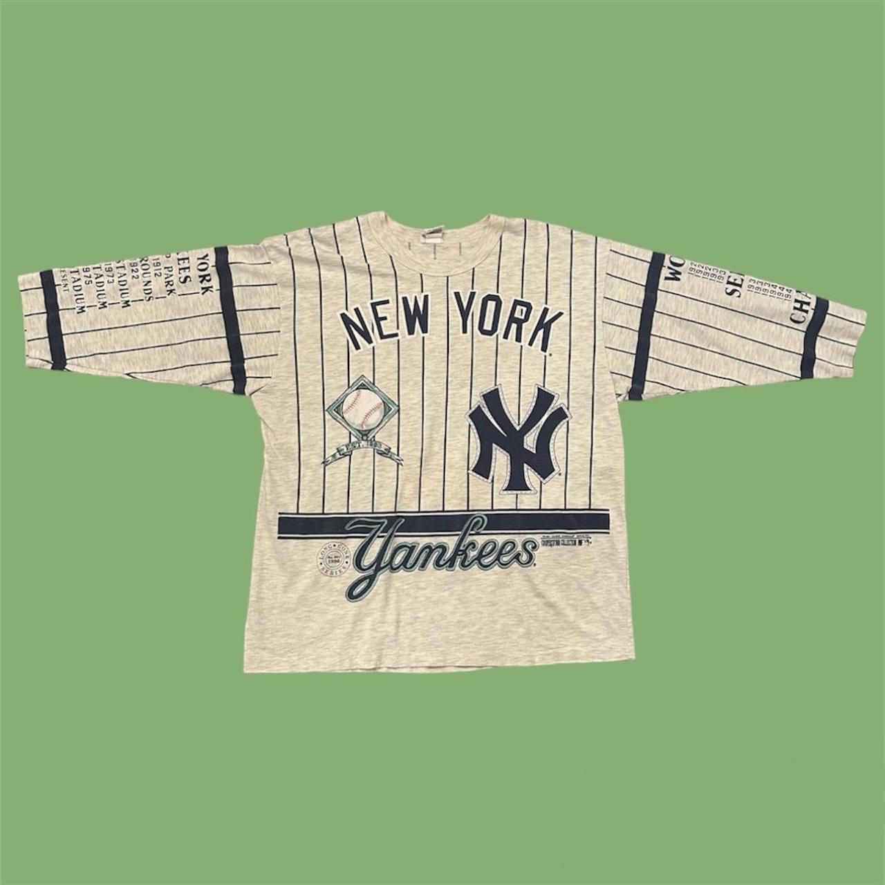 Vintage Long Gone New York Yankees 3/4 Sleeve Made - Depop