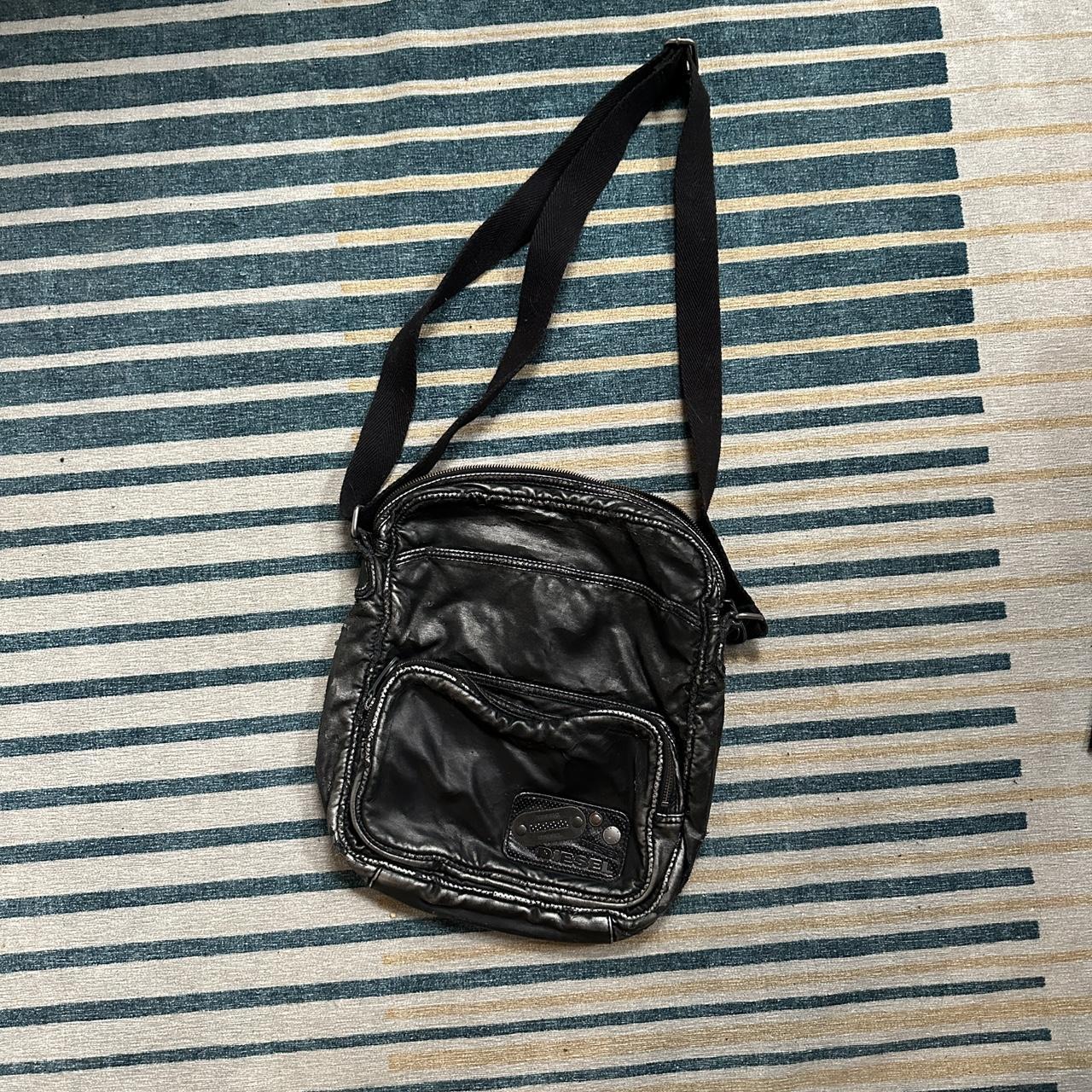 vintage diesel messenger bag faux leather Depop