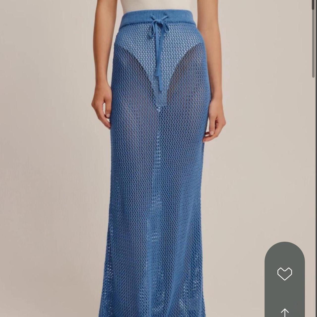 Selling Blue Venroy Crochet Skirt. Perfect For This - Depop