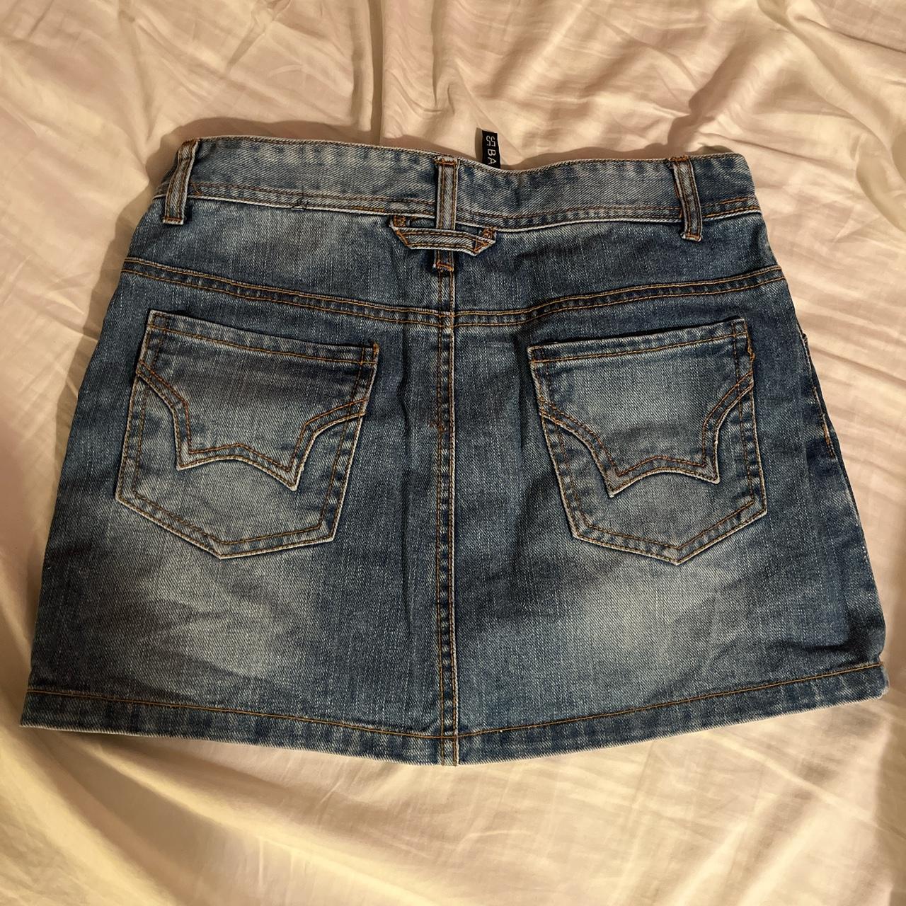 cute denim mini skirt thrifted, never worn as it is... - Depop