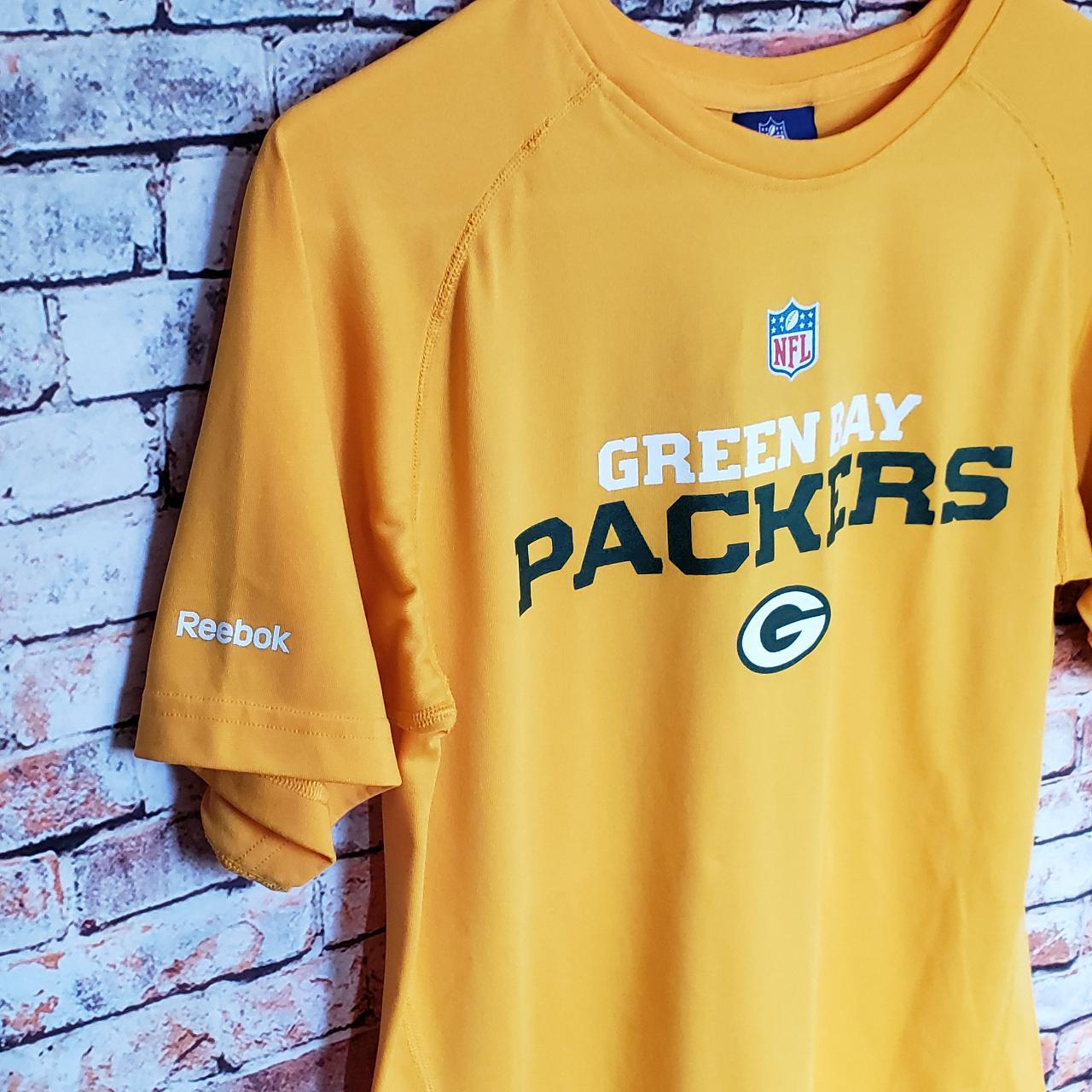 Reebok, Shirts & Tops, Youth Yellow Green Bay Packers Jersey