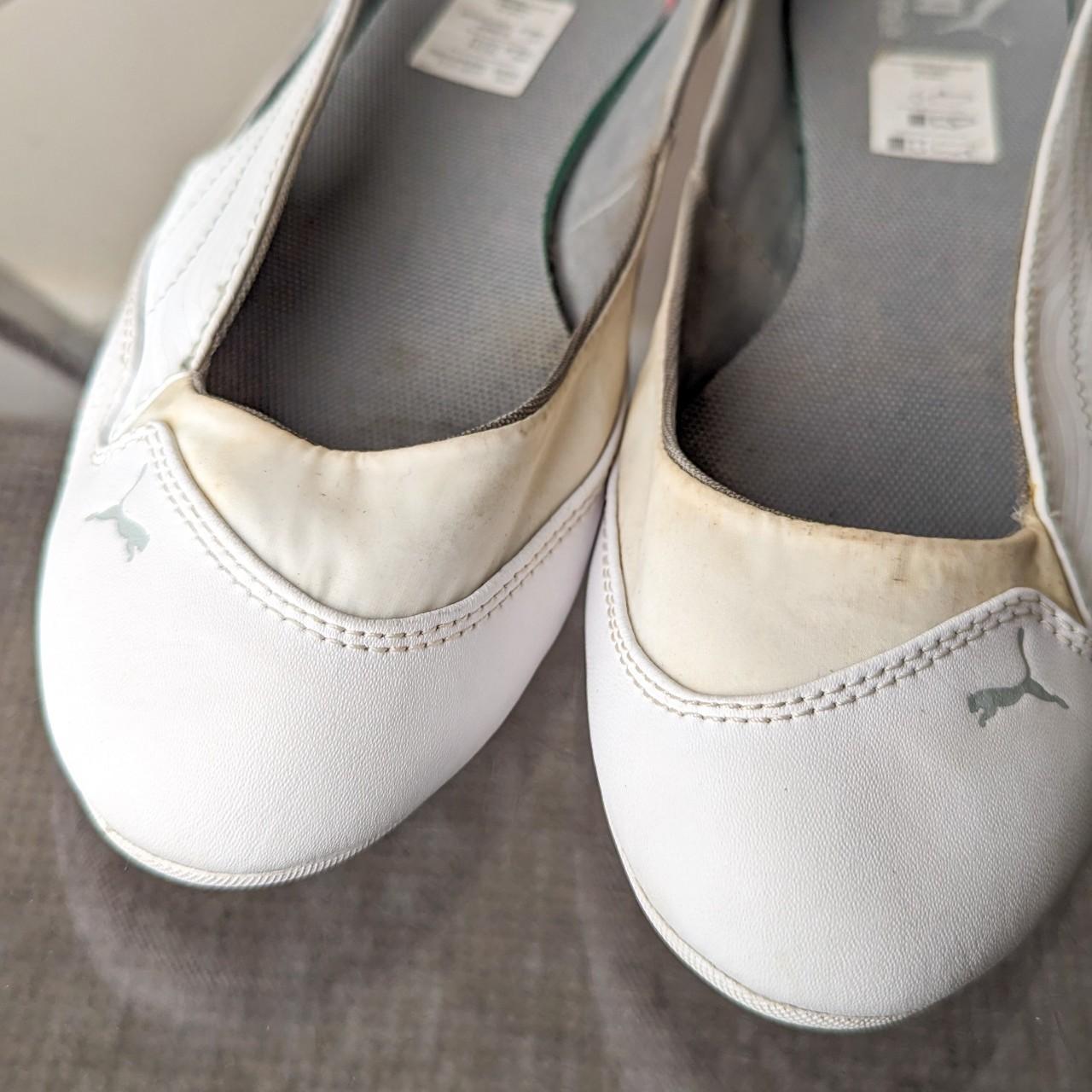 Puma sporty ballet flats. White leather and nylon | Depop