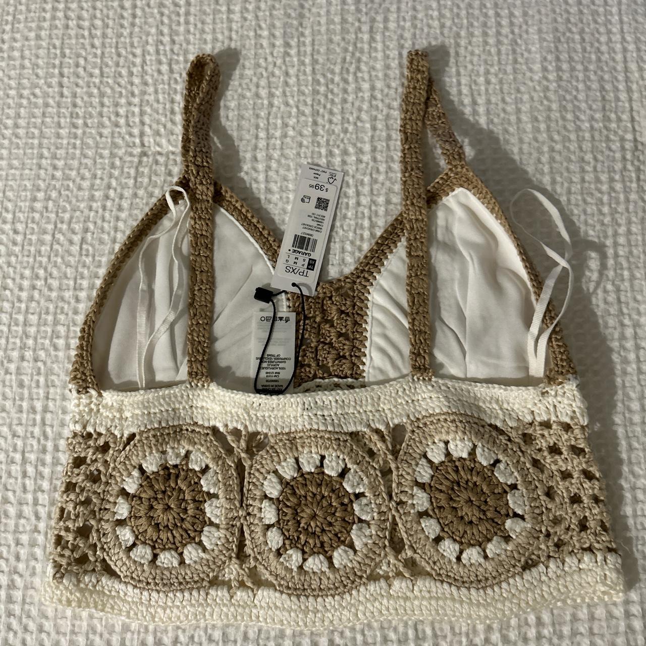 Garage Women's Cream and Tan Vest (2)