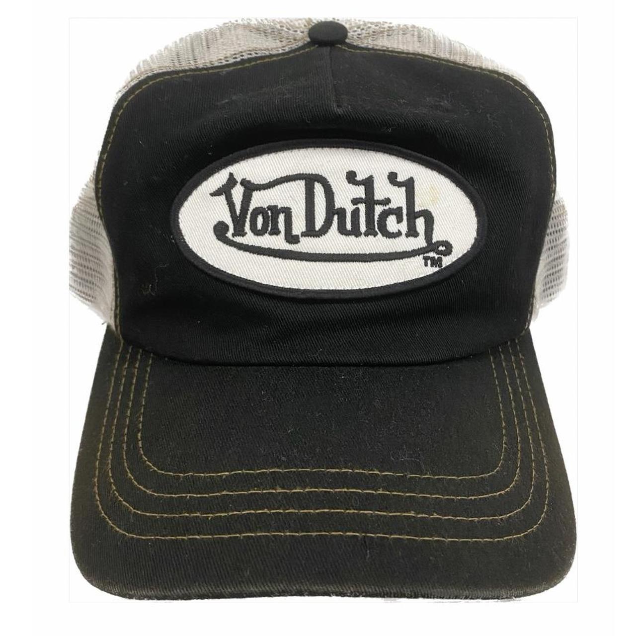 Von Dutch Men's Black and White Hat | Depop