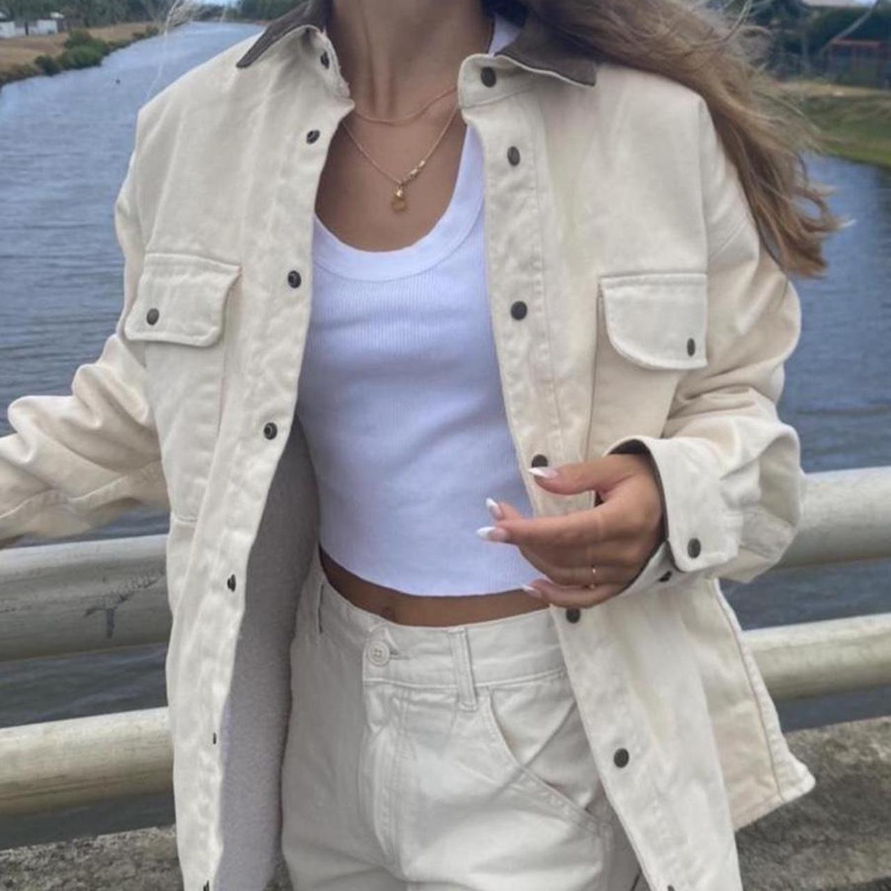 Nancy Fur Jacket from Brandy Melville Oversized fit... Depop