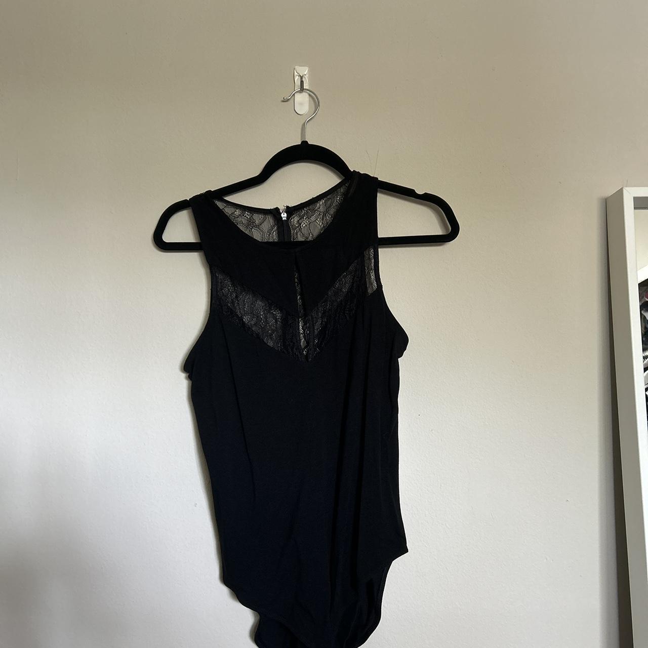 Express Women's Black Bodysuit Depop