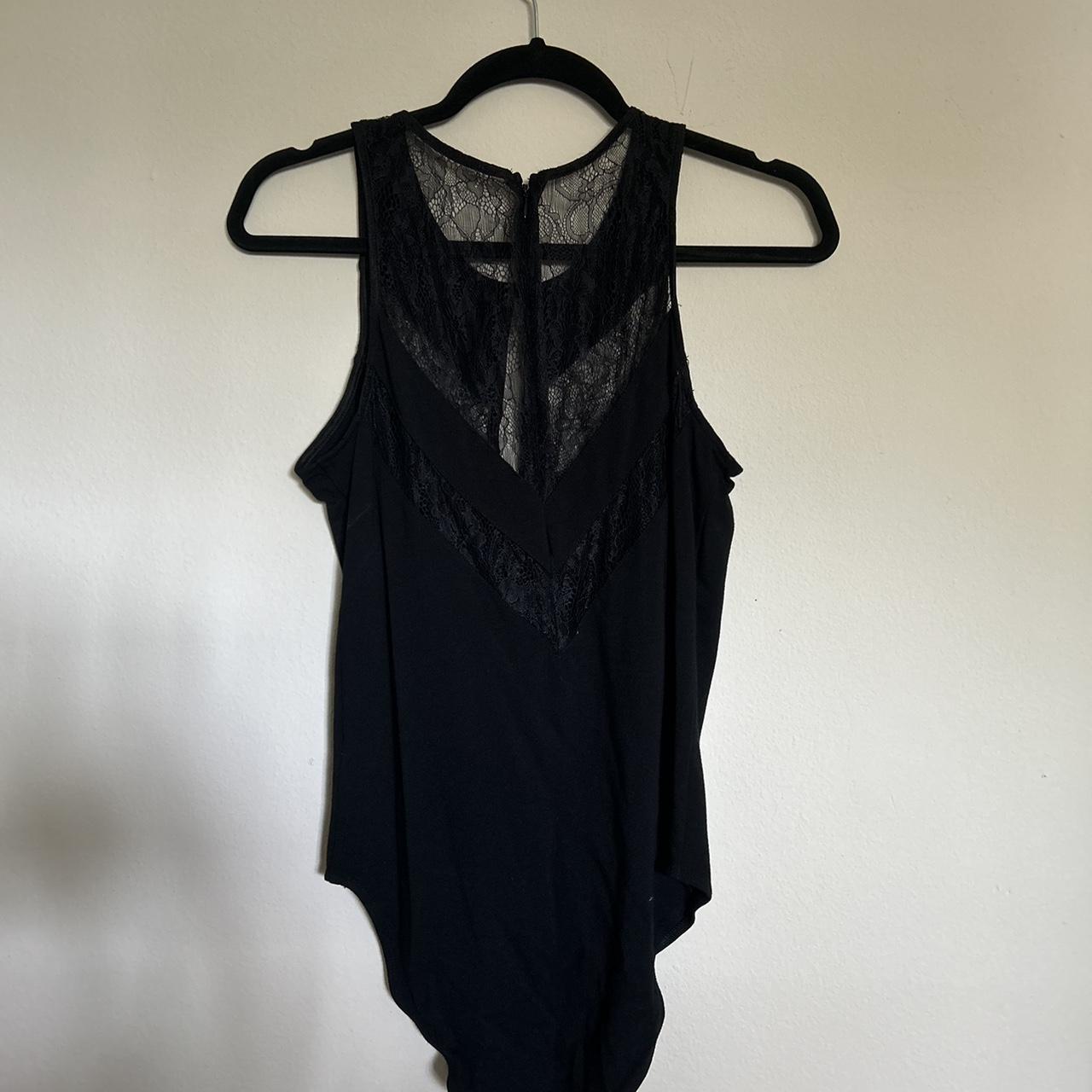 Express Women's Black Bodysuit Depop