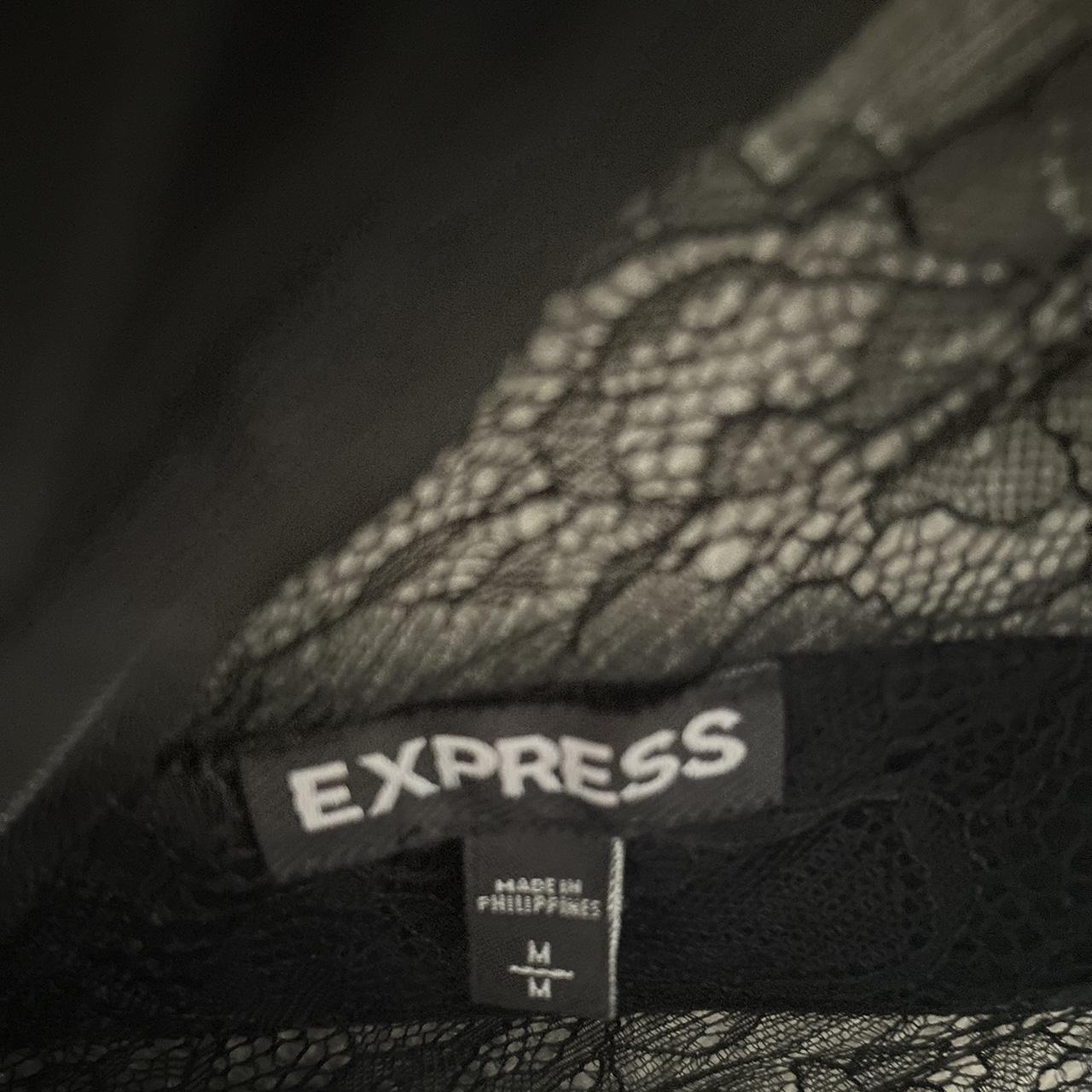 Express Women's Black Bodysuit Depop