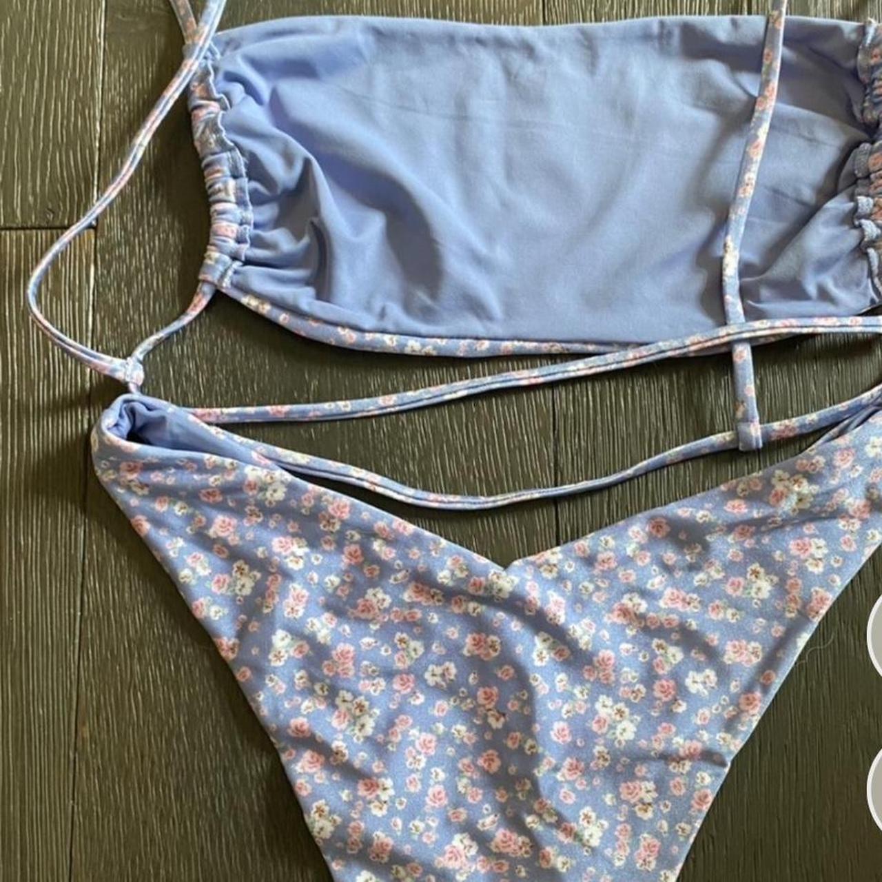 Glassons Women's Pink and Purple Swimsuitonepiece Depop