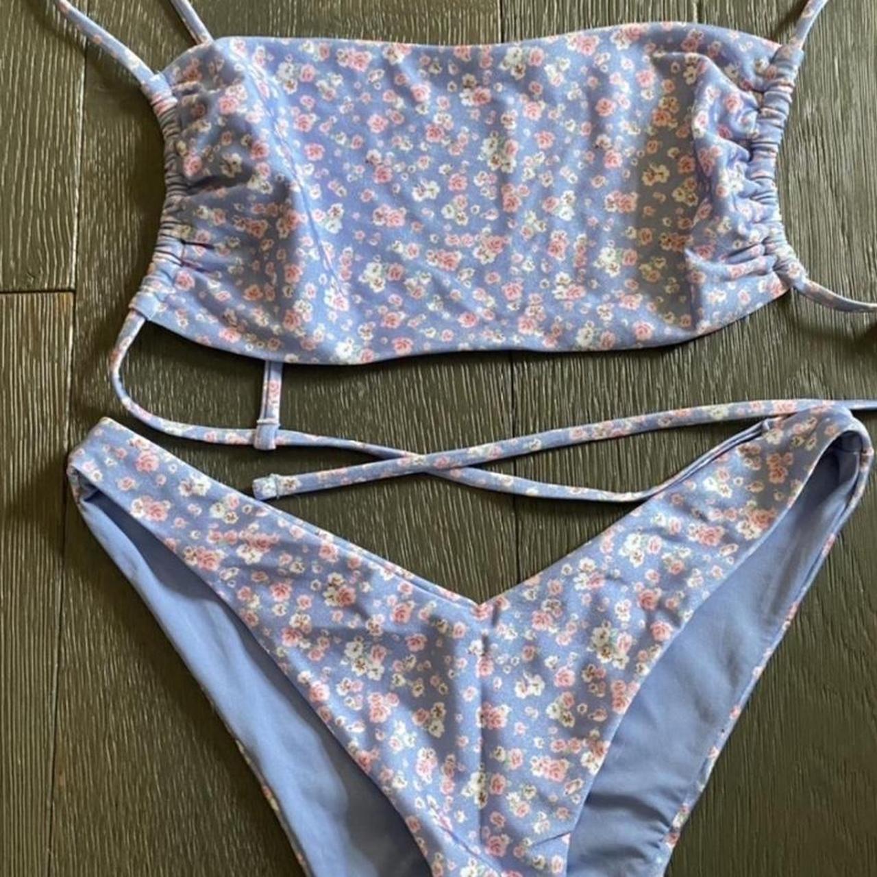 Glassons Women's Pink and Purple Swimsuitonepiece Depop