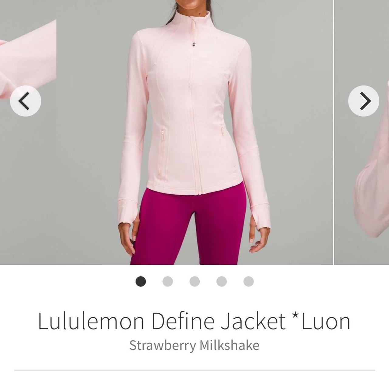 Strawberry milkshake Lululemon define jacket. BBL - Depop