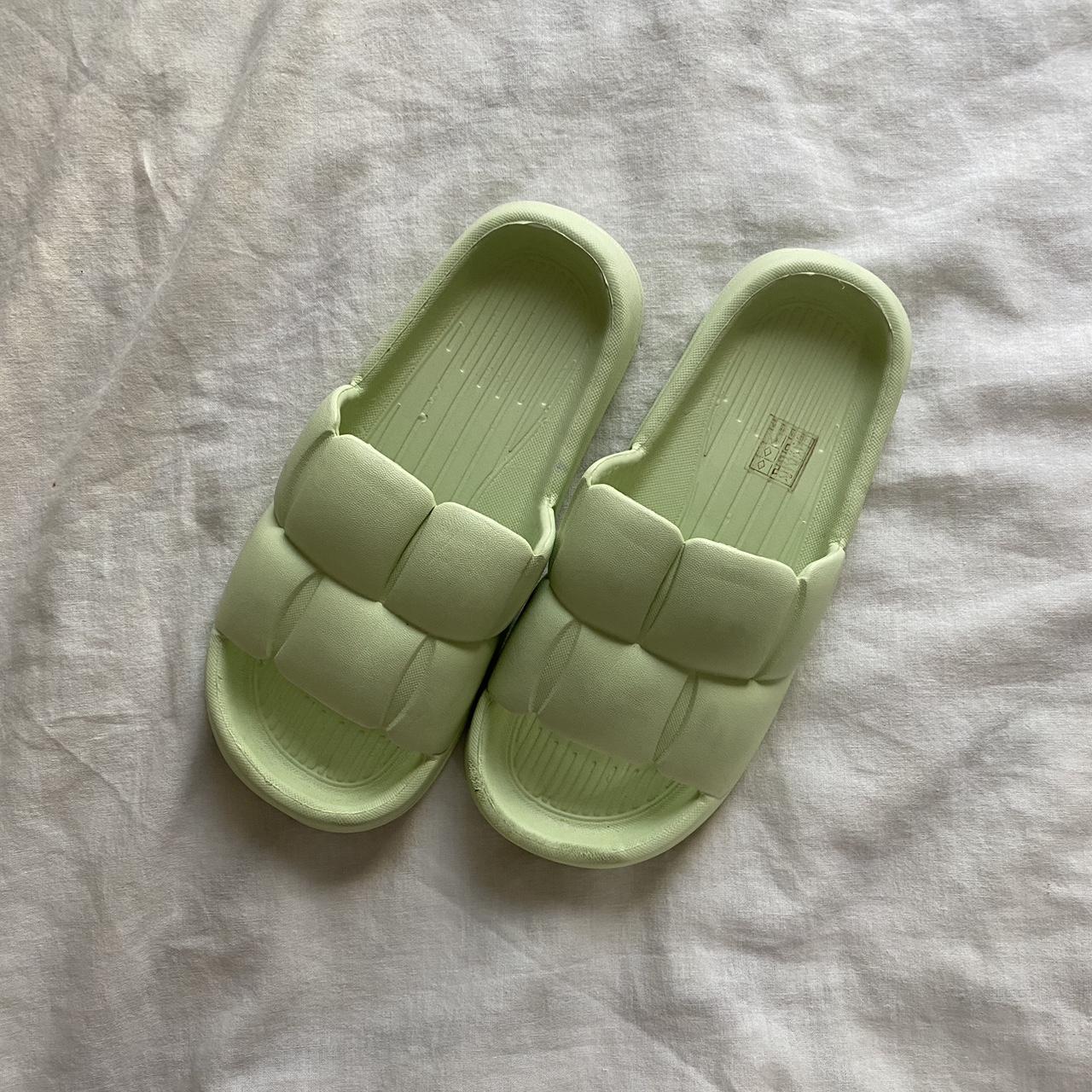 Women's Green Slides Depop