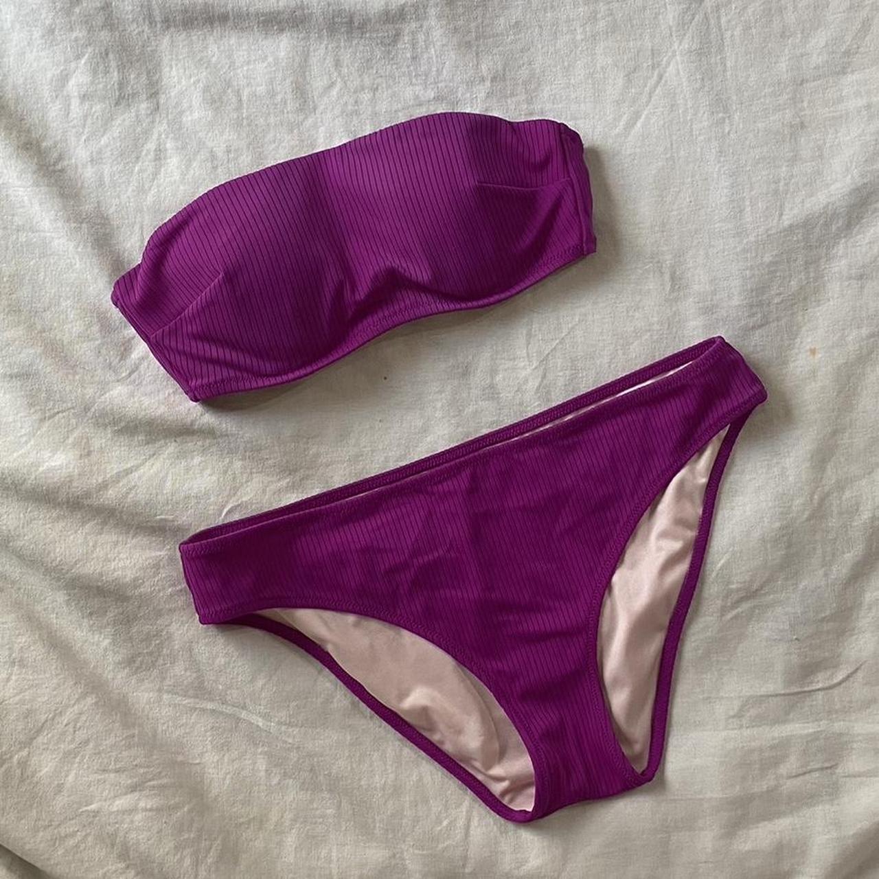 Women's Pink and Purple Bikinisandtankinisets Depop