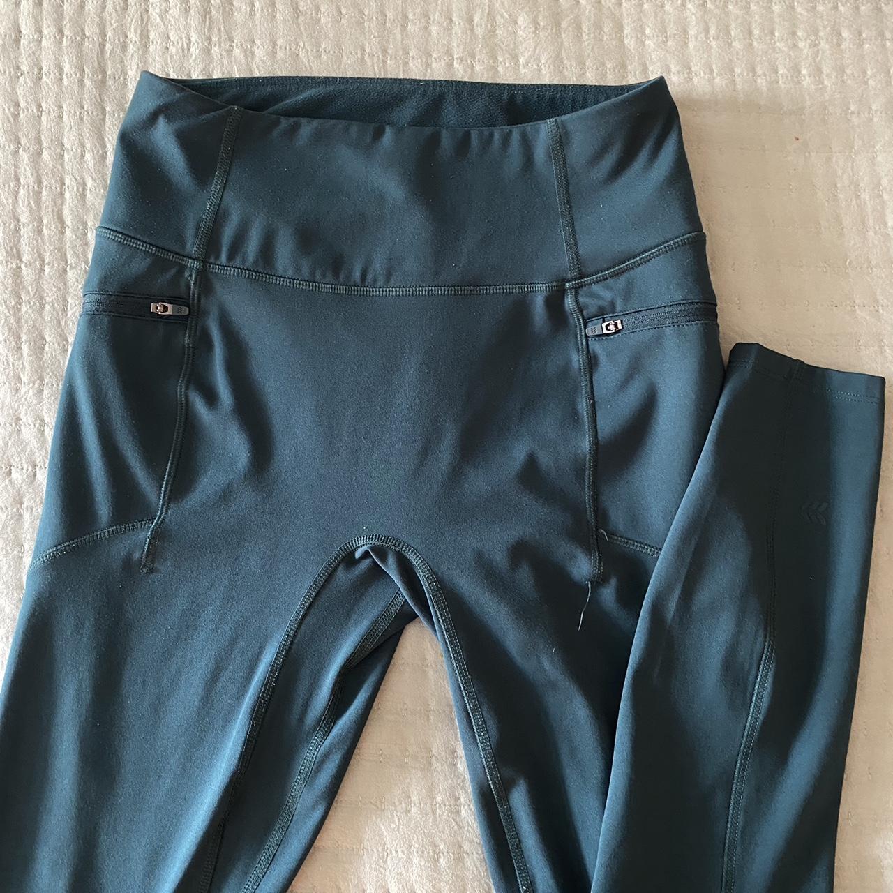 90 Degree by Reflex Leggings with blue and sheer - Depop