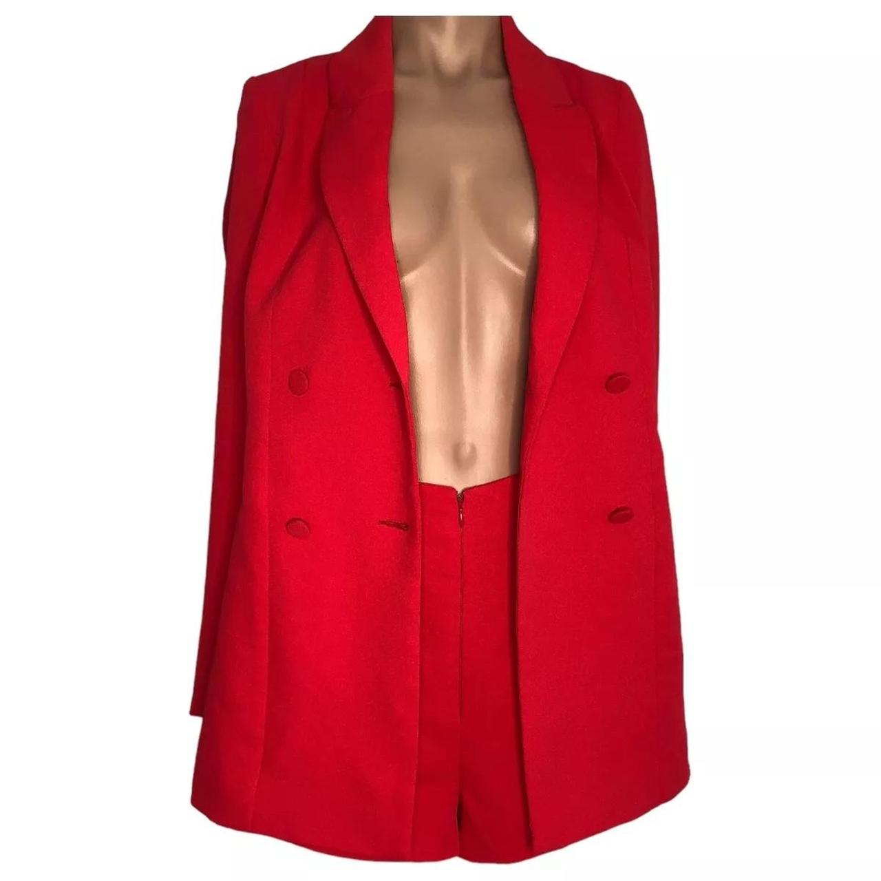 Kookai Red blazer Romper playsuit size 38 Depop