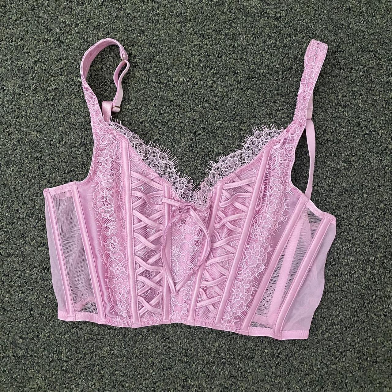 Victoria's Secret Women's Pink Corset Depop