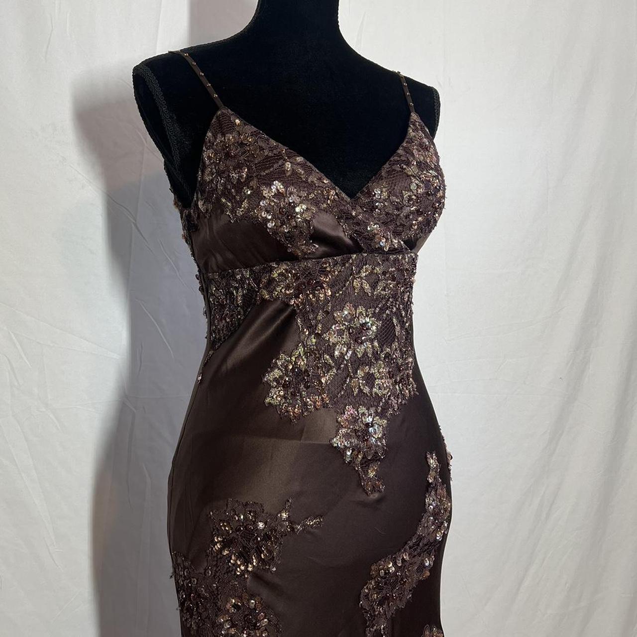 Sue Wong vintage beaded satin dress 🪭 Beautful piece - Depop