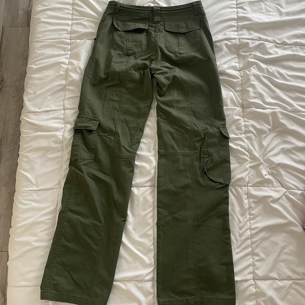 brandy melville kim cargo pants never worn! message... - Depop