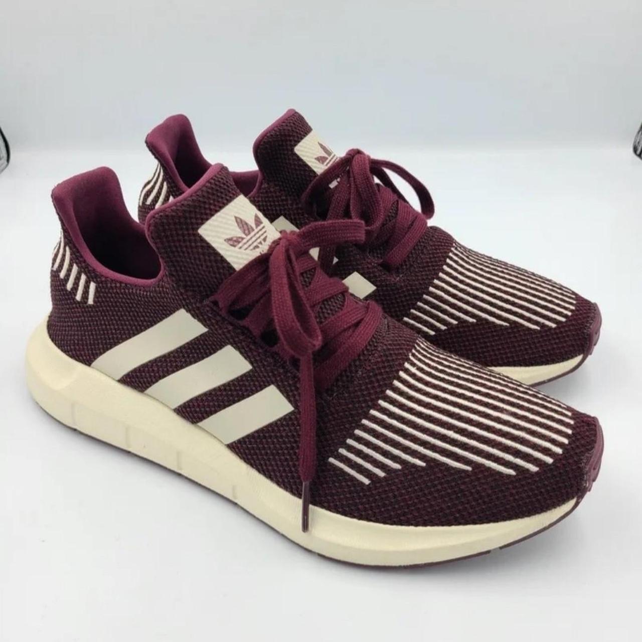 Ladies burgundy cheap adidas trainers